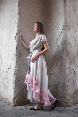 Elara Ruffled Cape Set